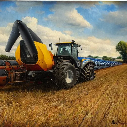 Image similar to new holland realism, high detail,