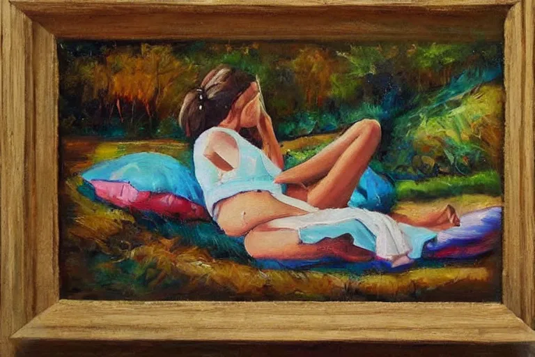 Image similar to modern painting of relax style