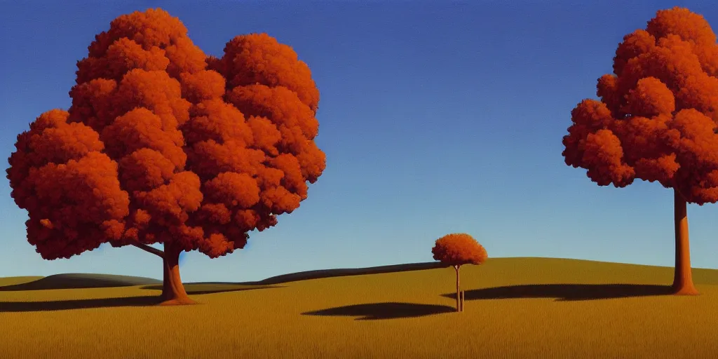 Image similar to lonely tree, blue sky, summer evening, kenton nelson