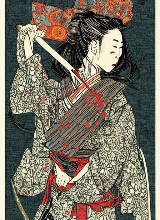 Image similar to Samurai Girl by Yuko Shimizu