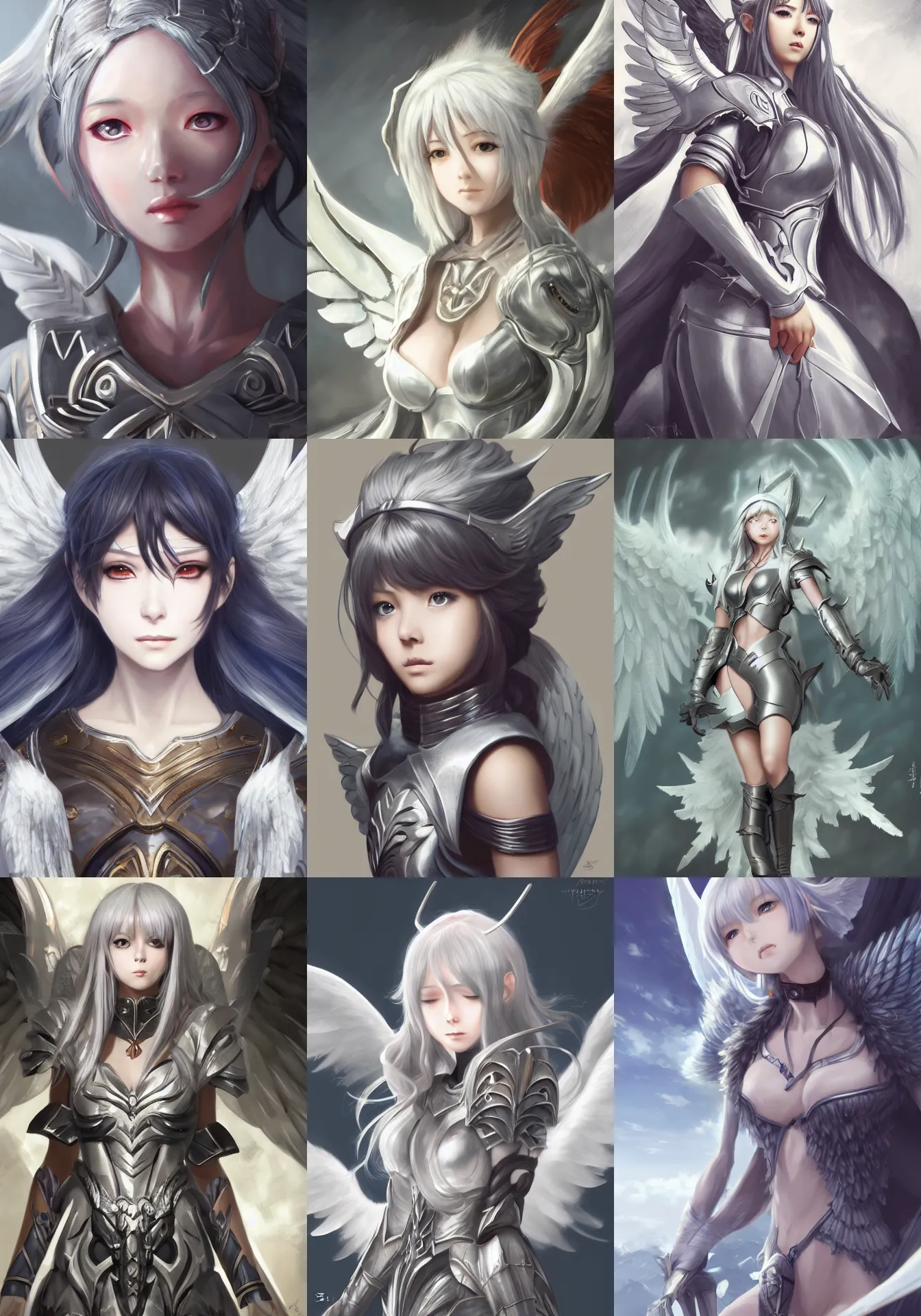 Prompt: A professional anime portrait of Ssunbiki as a silver-winged angel from Skyrim, by Stanley Artgerm Lau, WLOP, Rossdraws, James Jean, Andrei Riabovitchev, Marc Simonetti, and Sakimichan, trending on artstation