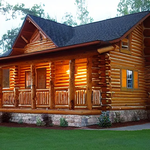 Image similar to log cabin neighborhood