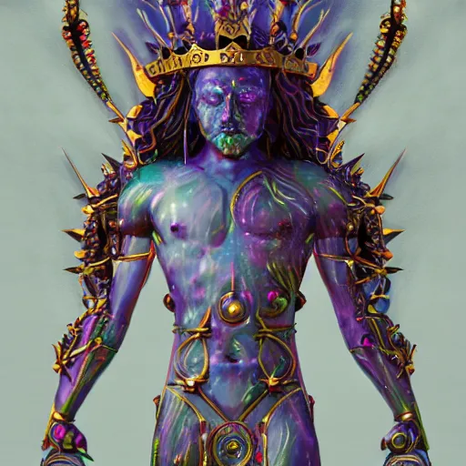 Image similar to cosmic king god who's body made of cosmos, detailed, octane, arstation, concept art