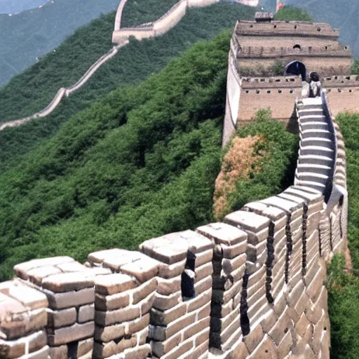 Image similar to the great wall of china made of toast