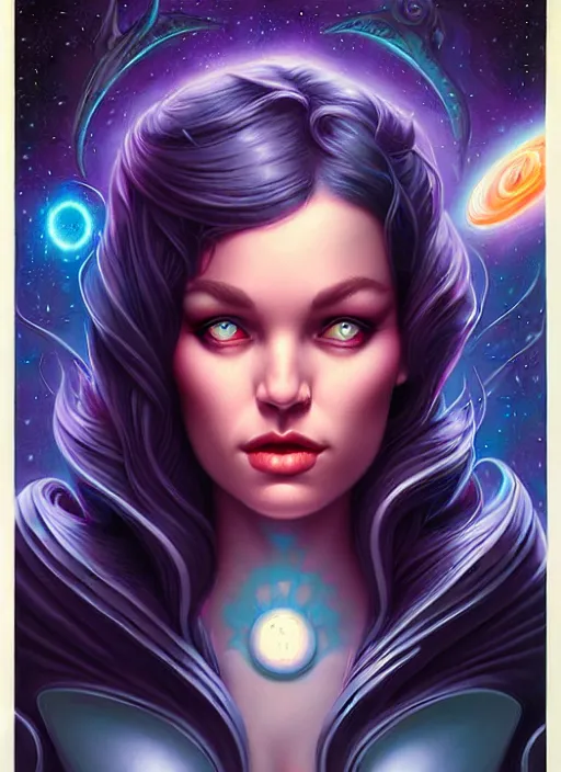 Image similar to cosmic lovecraft random dc hero portrait, pixar style, by tristan eaton stanley artgerm and tom bagshaw.