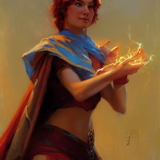 Image similar to female mage, sunny, painting by gaston bussiere, craig mullins, j. c. leyendecker