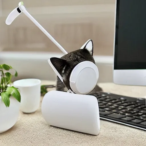 Image similar to cat tail headphone stand
