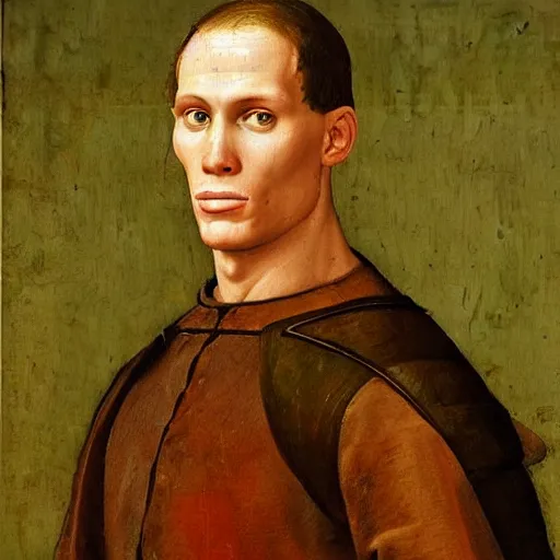 Image similar to A 14th century italian renaissance oil painting of Jerma985, portrait of Jerma985, grainy, realistic, very realistic, hyperrealistic, highly detailed, very detailed, extremely detailed, very neat, very epic, very cool, detailed, trending on artstation