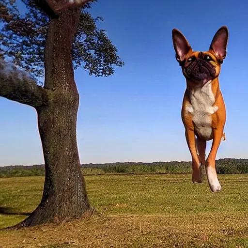 Image similar to Creepy paranormal video of two dogs levitating 30 feet in the air