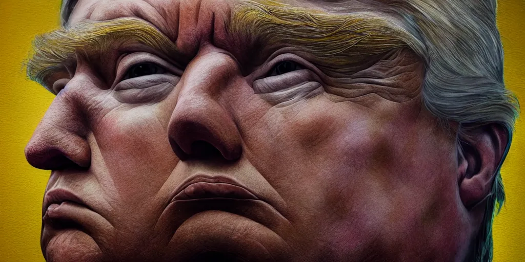 Prompt: hyperrealistic mixed media painting of Trump as a Geiranger, Norvège, stunning 3d render inspired art by P. Craig Russell and Barry Windsor-Smith + perfect facial symmetry + dim volumetric lighting, head and shoulders, serious expression, 8k octane beautifully detailed render, post-processing, extremely hyperdetailed, intricate, epic composition, grim yet sparkling atmosphere, cinematic lighting + masterpiece, trending on artstation, very detailed, masterpiece, stunning