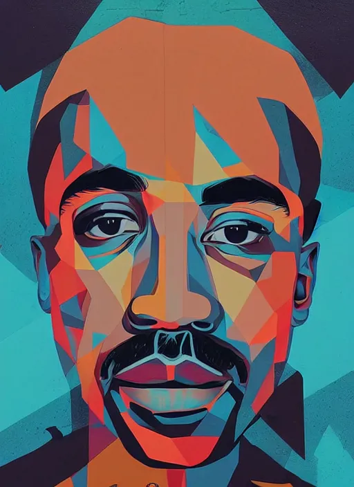 Image similar to symmetry!! portrait of tupac shakur by sachin teng, organic, cables, matte painting, geometric shapes, hard edges! graffiti, street art