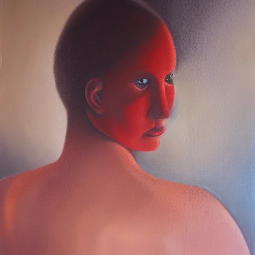 Image similar to loneliness, oil on canvas