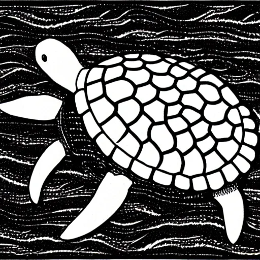 Prompt: black and white storybook illustration of a turtle hamburger, storybook illustration, monochromatic, black and white