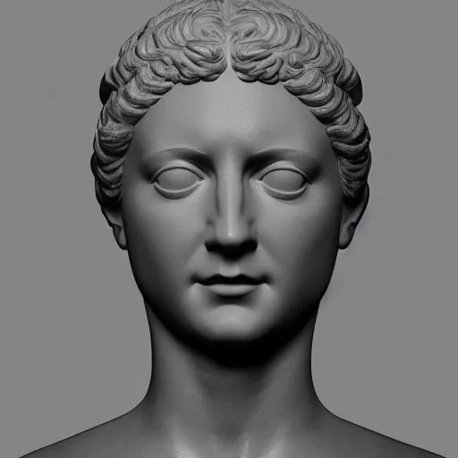 Image similar to a 3 d neon circle surrounding the head of a renaissance statue, 3 d render, black background, ray tracing, 8 k resolution, sharp focus, very detailed, hyper realistic