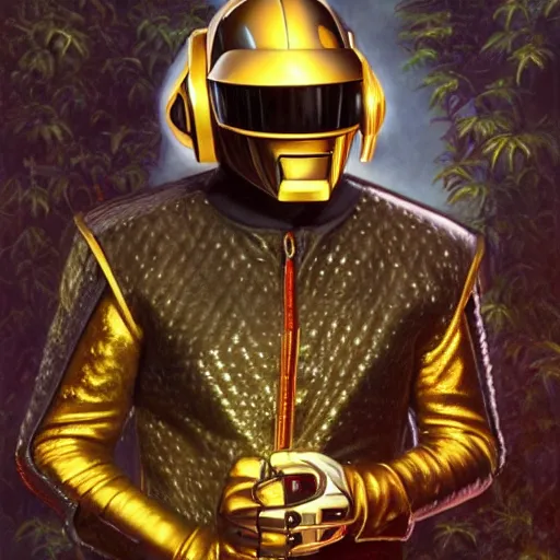 Image similar to Daft Punk as fantasy D&D characters, portrait art by Donato Giancola and James Gurney, digital art, trending on artstation