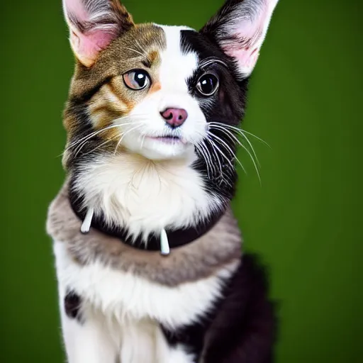 Image similar to a dog - cat - hybrid, animal photography