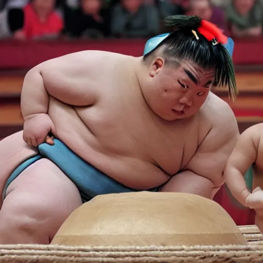 Prompt: sumo wrestler baby