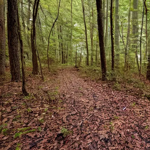 Image similar to Human nervous system spotted walking on its own in the woods, found footage, national reserve