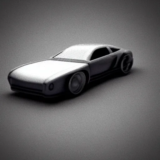 Prompt: 3 d render of a car, wire view