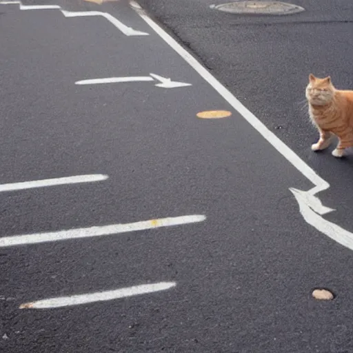 Image similar to cats crossing the street but only their shadows are visible