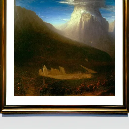 Image similar to hyperrealistic detailed artwork by jmw turner, caspar david friedrich, jean pierre ugarte, albert bierstadt, karl heilmayer, roger dean, robert adams 8 k hyper real photo imax rectilinear lens