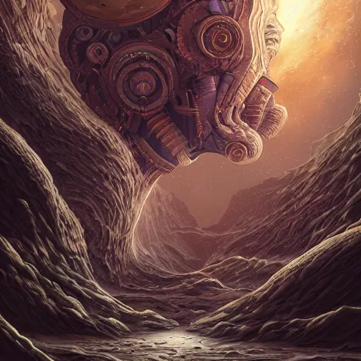 Image similar to Knowing intraterrestrial worlds, highy detailed, digital art, epic, fantasy