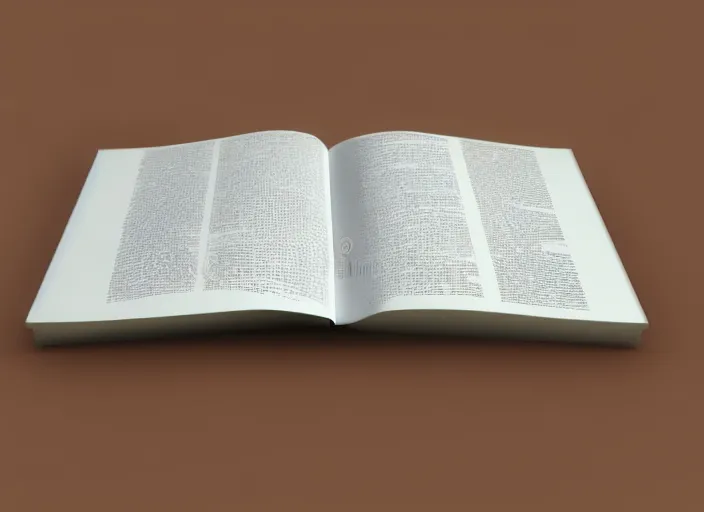 Image similar to open book with white pages 3D render