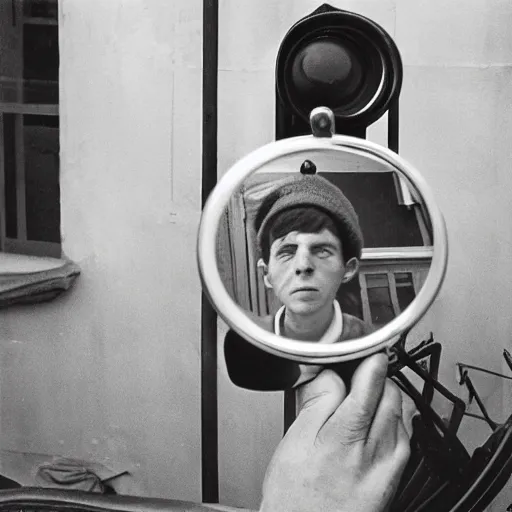 Image similar to the self portrait, by vivian maier,