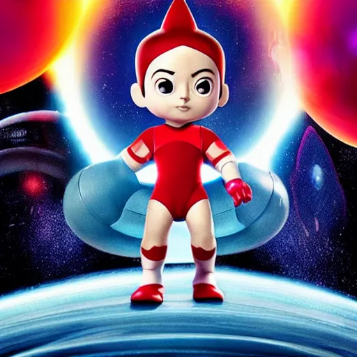 Image similar to astroboy poster in a 2 0 2 0 blockbuster, cgi, render