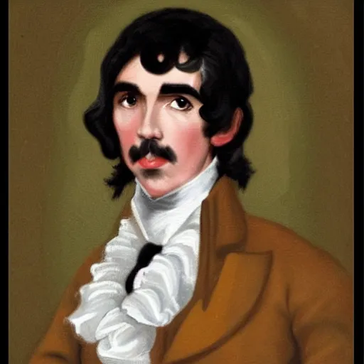 Image similar to regency era painting of a young george harrison