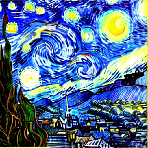 Image similar to artwork by van gogh