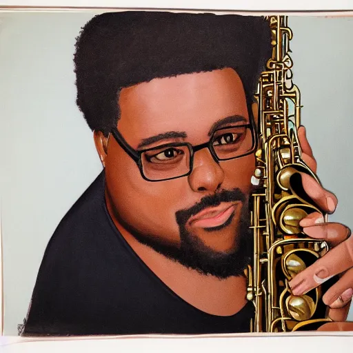 Image similar to portrait of leroi moore saxophone player