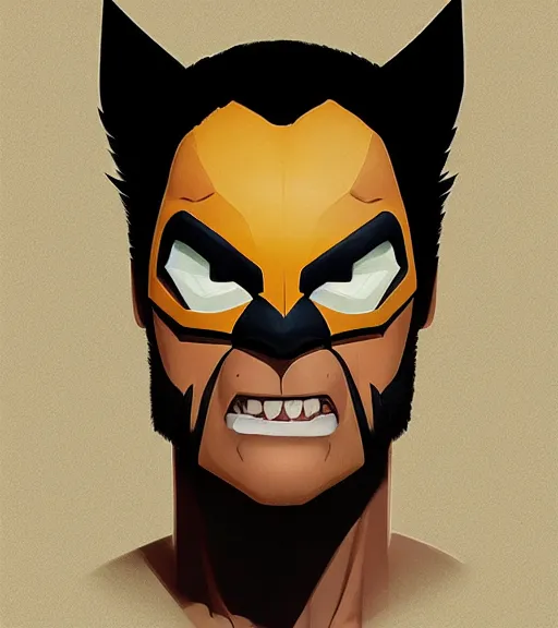 Prompt: face icon stylized minimalist wolverine, loftis, cory behance hd by jesper ejsing, by rhads, makoto shinkai and lois van baarle, ilya kuvshinov, rossdraws global illumination