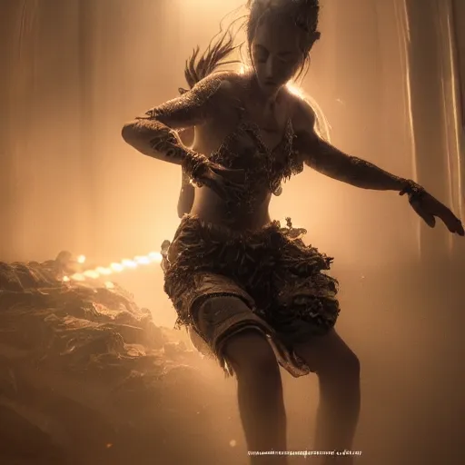 Prompt: full body pose, hyperrealistic photograph of something magical, dim volumetric lighting, 8 k, octane beautifully detailed render, extremely hyper detailed, intricate, epic composition, cinematic lighting, masterpiece, trending on artstation, very very detailed, stunning, hdr, smooth, sharp focus, high resolution, award, winning photo, dslr, 5 0 mm