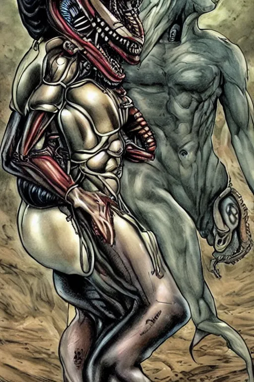 Image similar to alien & predator forbidden love