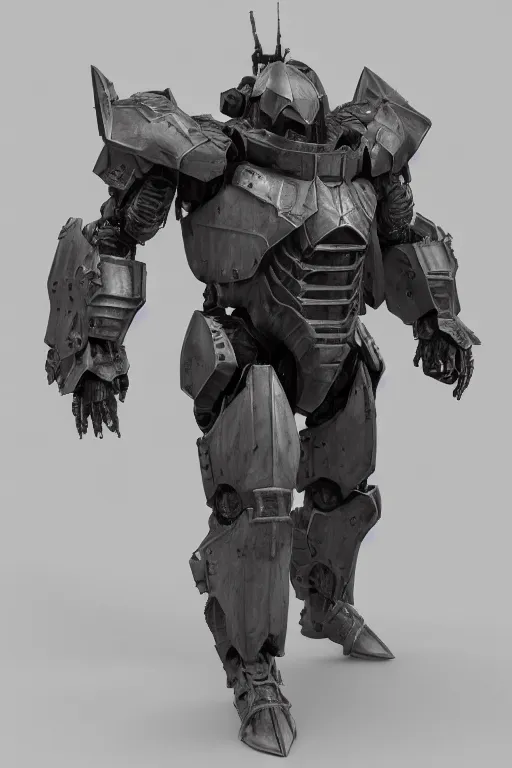 Prompt: hyper detailed cinematic 3 d model, full body heavy armor armored core, hyper detailed, 8 k, octane render, unreal engine, ray tracing