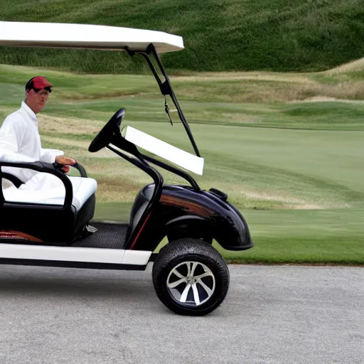 Image similar to golf cart with huge wheels