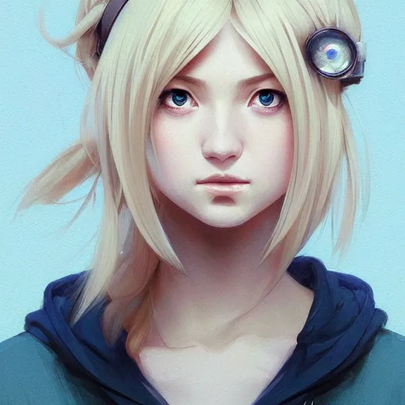 Prompt: woman blond portrait tv on head, birds in hair, art by studio ghibli and greg rutkowski and artgerm and ilya kuvshinov, portrait, d & d, fantasy, highly detailed, digital painting, headshot, trending on artstation, concept art, sharp focus, illustration art by artgerm and greg rutkowski and alphonse mucha