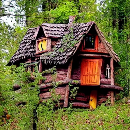 Prompt: baba yaga's house