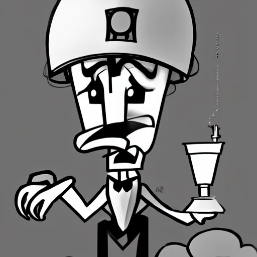 Image similar to nikola tesla as a cuphead boss on a level in the cuhpead style, level design, endgame boss, smooth, cinematic perspective, smooth, artstation, behance, deviantart