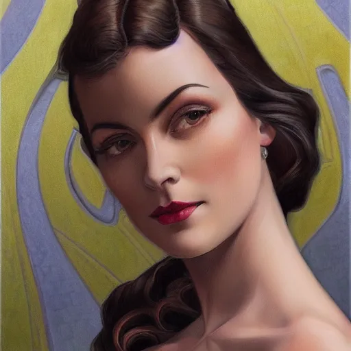 Prompt: an elegant streamline moderne, art nouveau, multi - ethnic and multi - racial portrait in the style of charlie bowater, and in the style of donato giancola, and in the style of charles dulac. very large, clear, expressive, intelligent eyes. symmetry, centered, ultrasharp focus, dramatic lighting, photorealistic digital painting, intricately detailed background.