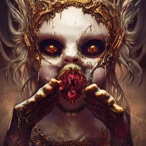 Prompt: indescribable horror, maximalist, high detail, 8k, ornate, dark fantasy, realistic, masterpiece, Trending on art station, complex, WLOP