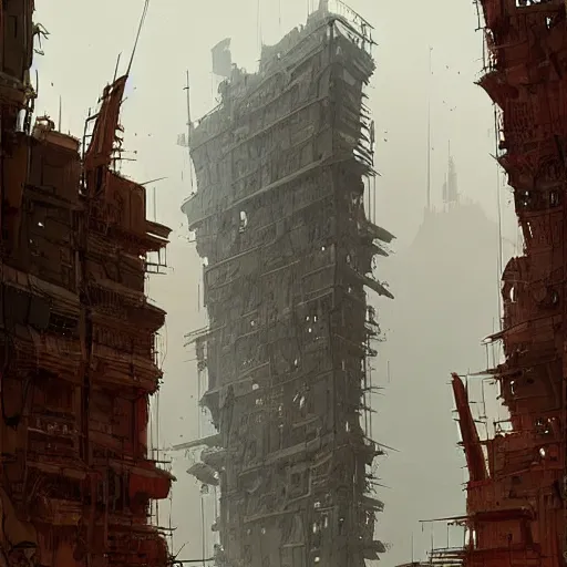 Prompt: an incredible mega structure building by ian mcque