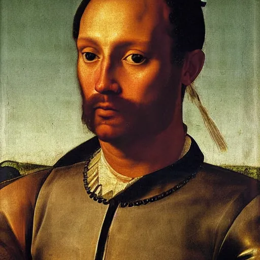 Image similar to a painting of a man with the head of a horse, by Agnolo Bronzino