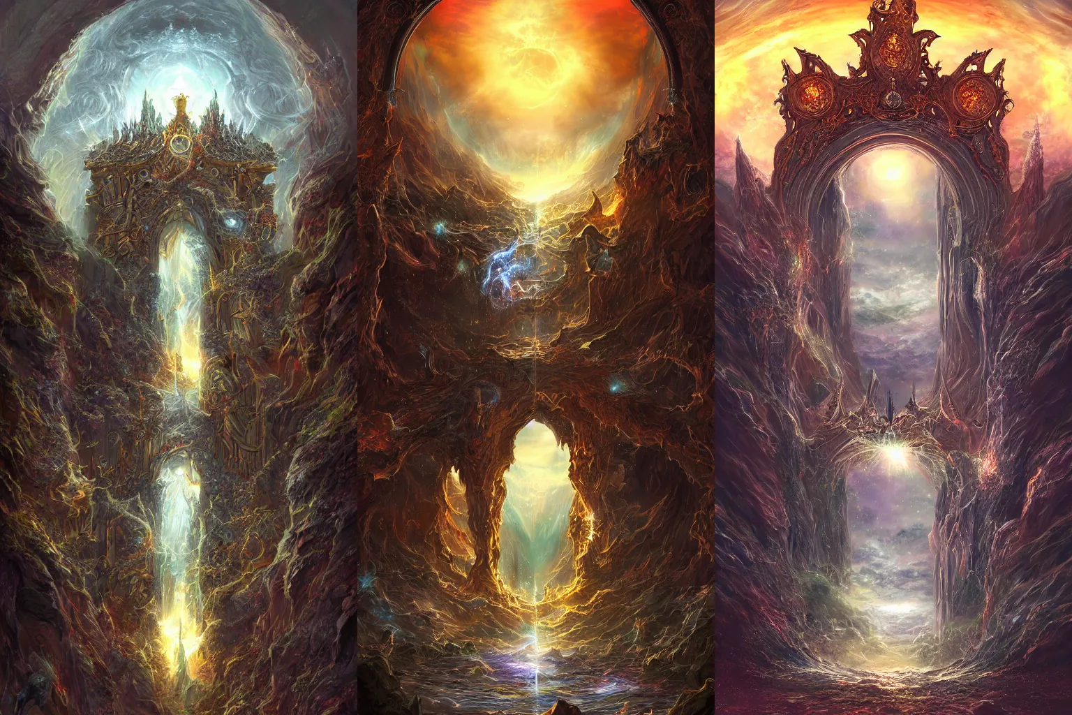 Prompt: The gate to the eternal kingdom of Infinity, fantasy, digital art, HD, detailed.