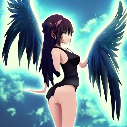 Image similar to anime girl with wings profile picture