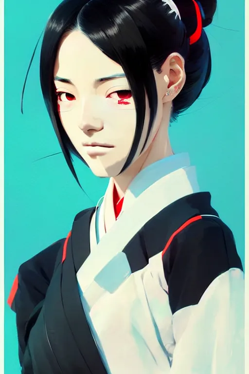 Image similar to a ultradetailed beautiful panting of a stylish woman wearing a japanese school uniform, she has black hair, by conrad roset, greg rutkowski and makoto shinkai, trending on artstation