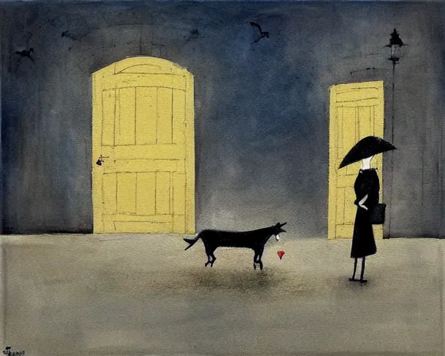 Prompt: a painting by sam toft