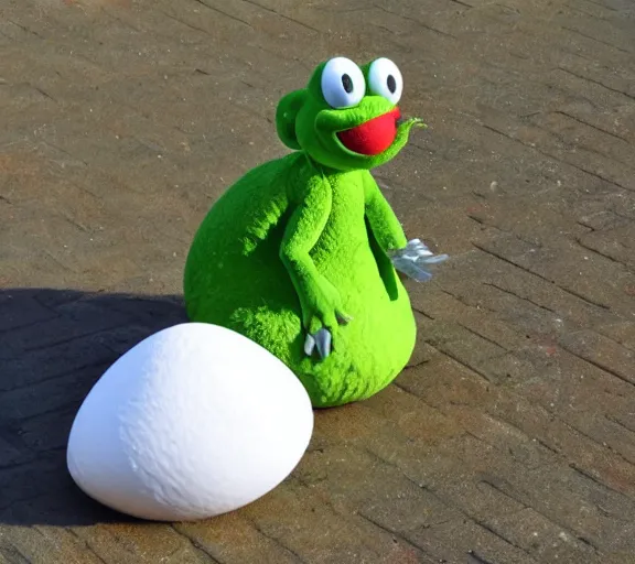 Image similar to yoshi laying a big stinky egg