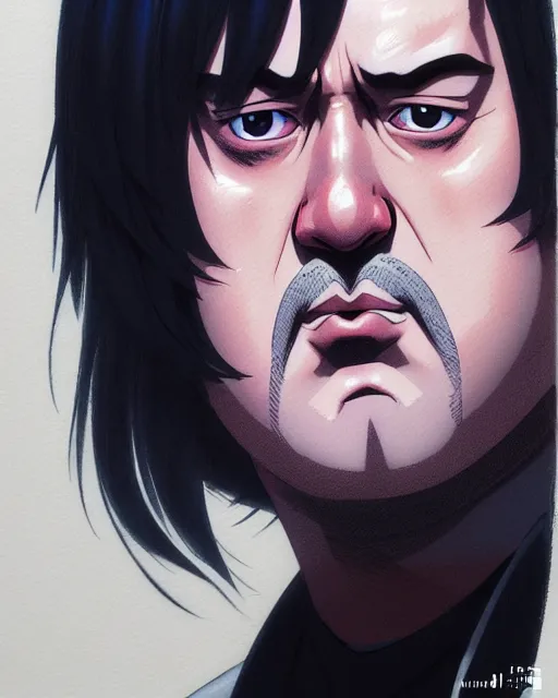 Prompt: portrait Anime guy as Danny de Vito. fine-face, pretty face, realistic shaded Perfect face, fine details. Anime. realistic shaded lighting by Ilya Kuvshinov katsuhiro otomo ghost-in-the-shell, magali villeneuve, artgerm, rutkowski, WLOP Jeremy Lipkin and Giuseppe Dangelico Pino and Michael Garmash and Rob Rey in official suit